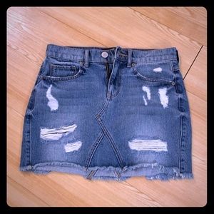 Express distressed skirt